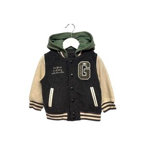 🟢 Gap Kids Star Wars Grogu Wool Varsity Jacket size 18-24 Months